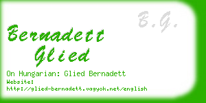 bernadett glied business card